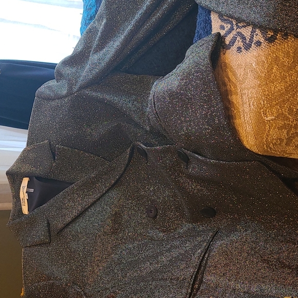 Daine Von Fursteinberg dress with jacket black with gold size 10 - Picture 1 of 4